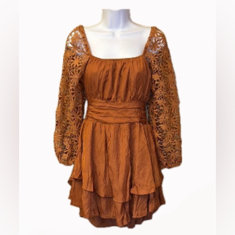 NWT Byinns Burnt Orange Game Day Dress Size M